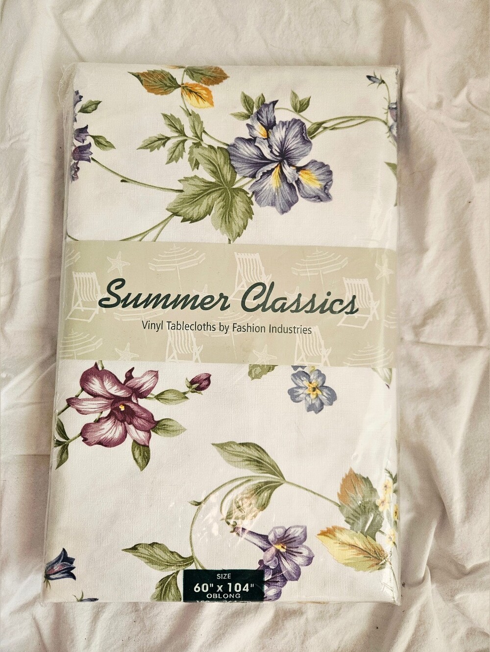 🌞 Summer Classics Floral Vinyl Tablecloth – NWT – 60” x 104” Oblong